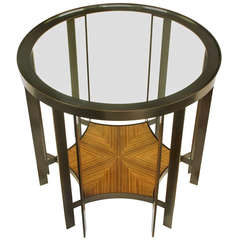 Joe Jeup for Donghia Bronze and Macassar Ebony Center or End Table 9