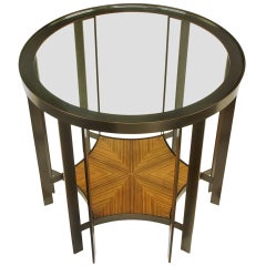 Joe Jeup for Donghia Bronze and Macassar Ebony Centre or End Table