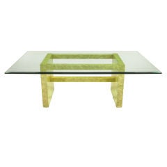 Henredon Circa 75 Glass & Marbleized Base Dining Table 7