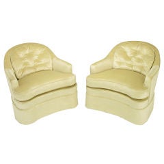 Pair Dorothy Draper Viennese Collection Club Chairs