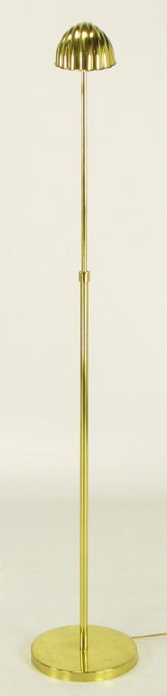 vintage brass shell floor lamp