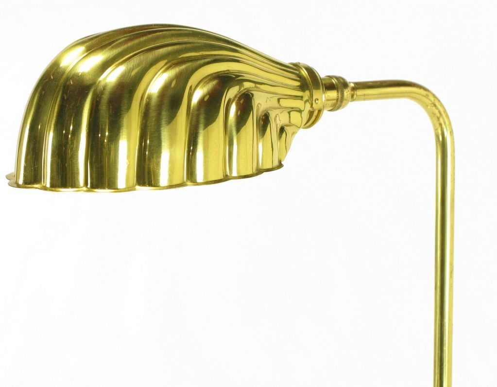 brass shell floor lamp