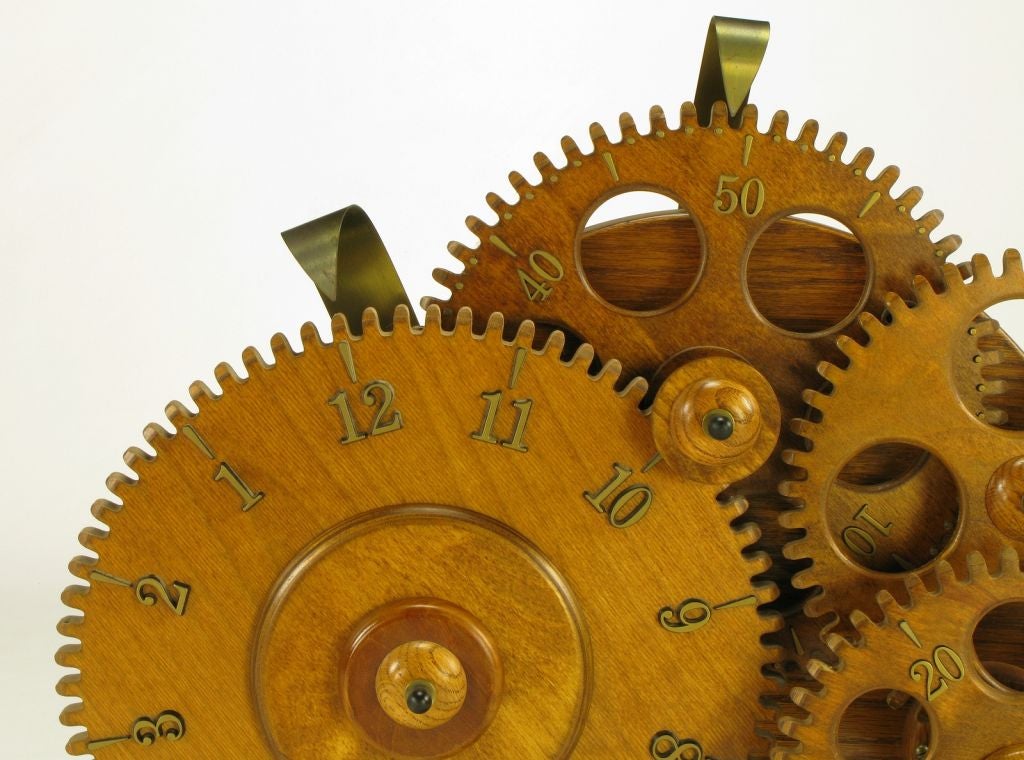 brass clock gears