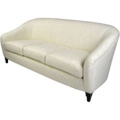 Vintage John Hutton For Donghia Three Seat Sofa In Ivory Hemp Linen