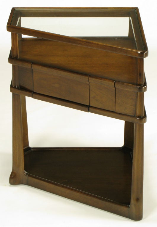 American Harold M. Schwartz Trapezoidal Side Table