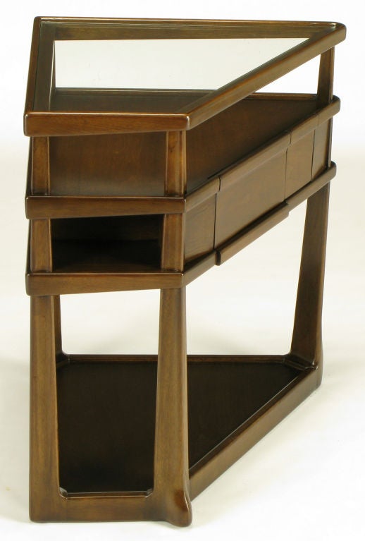 Mid-20th Century Harold M. Schwartz Trapezoidal Side Table
