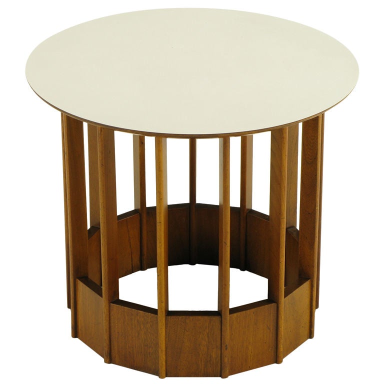 Hickory Furniture Modern Mahogany 
Micarta Side Table