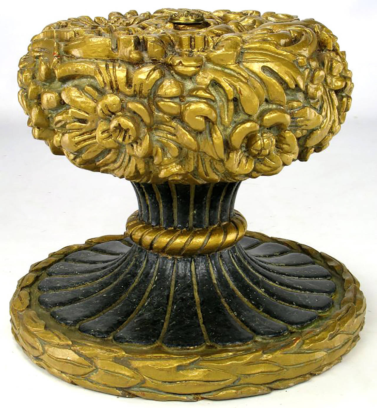 Francisco Hurtado Foliate Parcel-Gilt and Glass Coffee Table In Good Condition In Chicago, IL