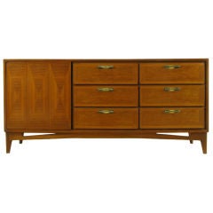 Red Lion Parquetry Front Mahogany Nine Drawer Dresser