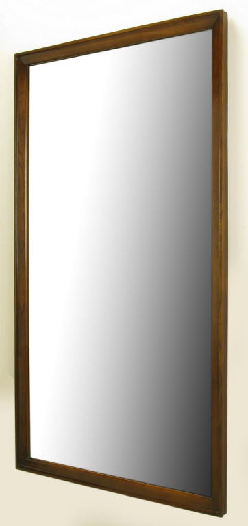 Clean lined mahogany picture frame style wall mirror from the Red Lion Company, Red Lion, PA.
