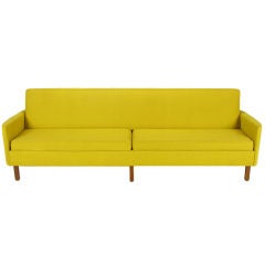Yellow Wool Curved Arm Sofa By Moselle Meals