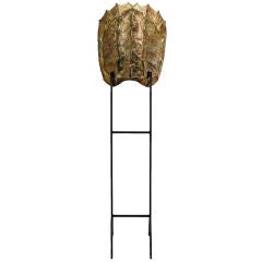 Decorative Tortoise Carapace On Wrought Iron Stand