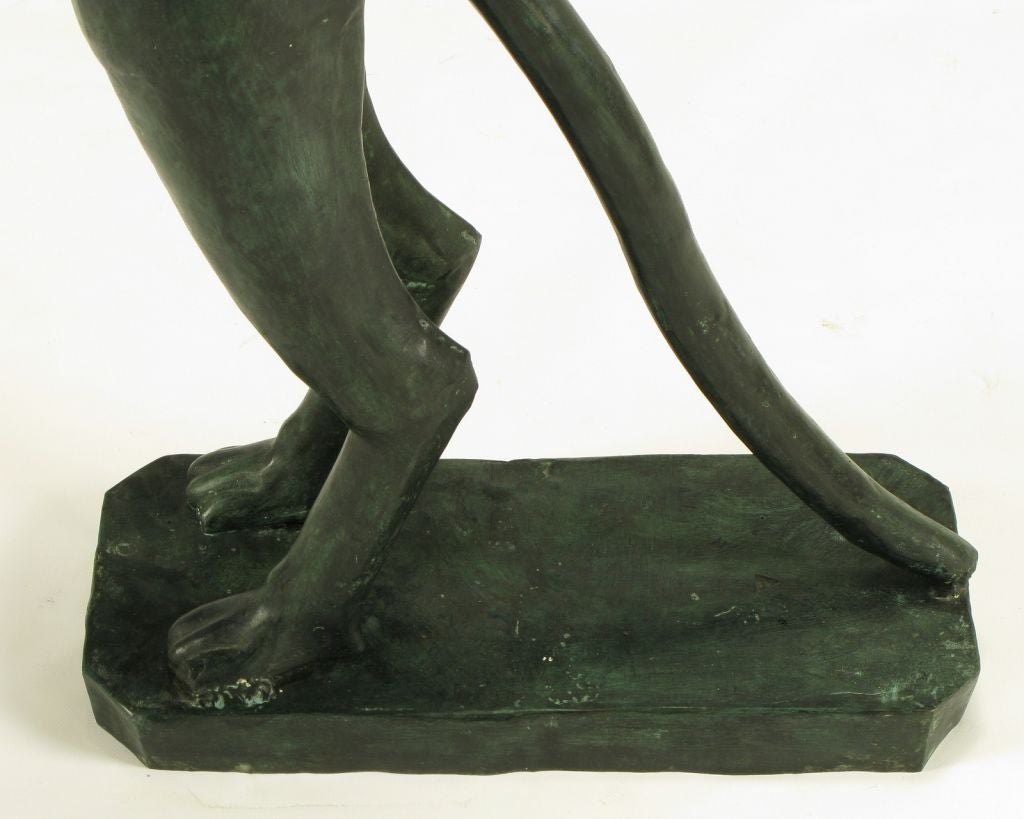 Late 20th Century Giacometti-Style Bronze Le Chat Maître d'Hotel