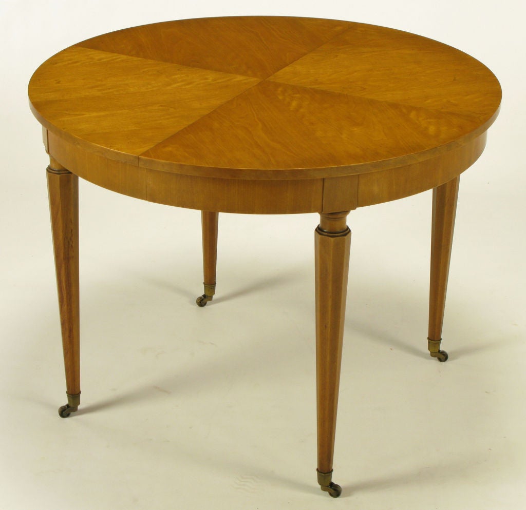 Regency Dining Table With Figured Walnut Top & Hexagonal Legs 1