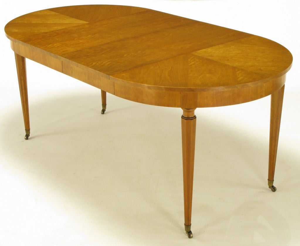 Regency Dining Table With Figured Walnut Top & Hexagonal Legs 6
