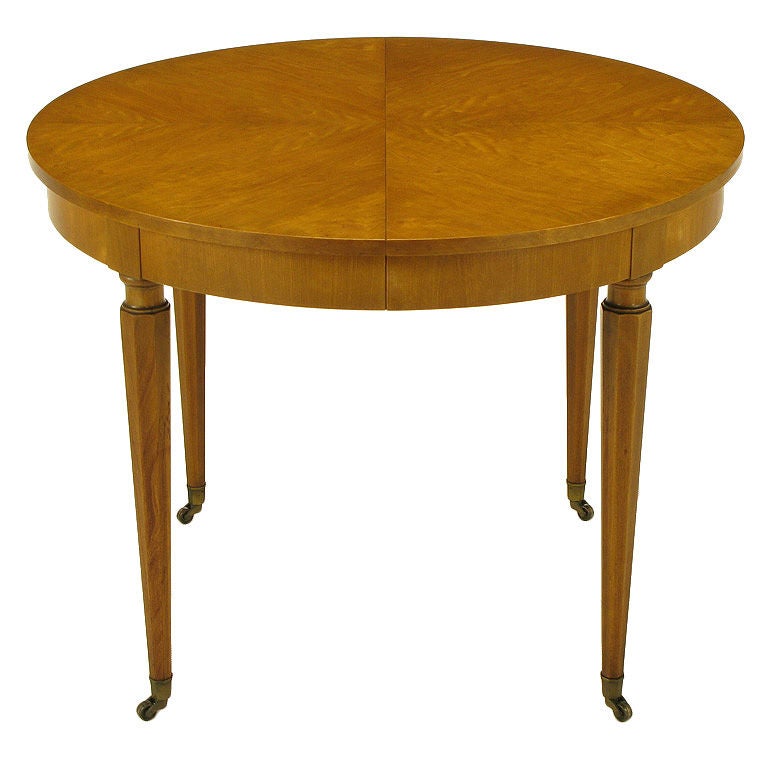 Regency Dining Table With Figured Walnut Top & Hexagonal Legs