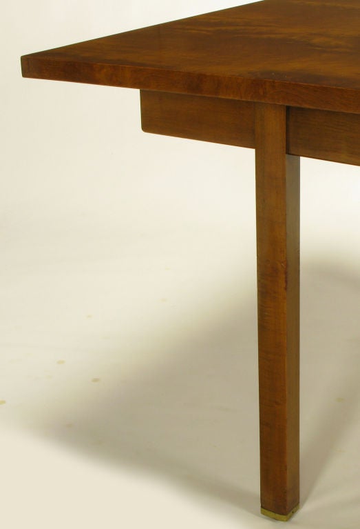 Harold Schwartz Burled Walnut Parabolic Form Dining Table. 6