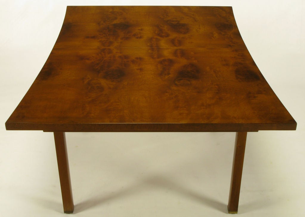Harold Schwartz Burled Walnut Parabolic Form Dining Table. 3