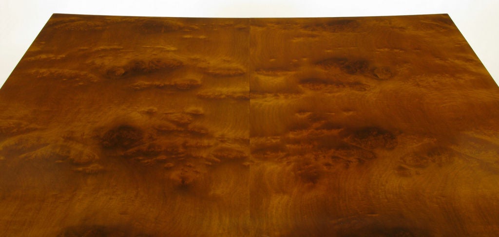 Harold Schwartz Burled Walnut Parabolic Form Dining Table. 5