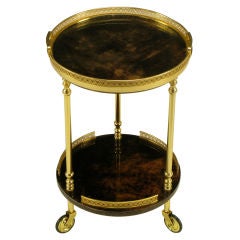 Aldo Tura Goatskin & Brass Drink Cart/Table