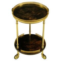 Vintage Aldo Tura Goatskin & Brass Drink Cart/Table