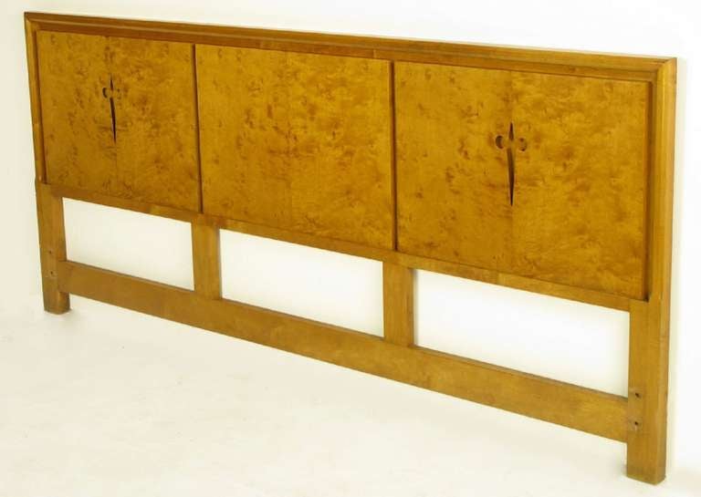 Swedish Karelian Birch Pierced Front King Headboard