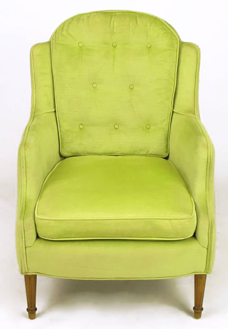 chartreuse velvet chair