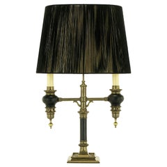 Chapman Brass and Black Lacquer Empire Style Table Lamp