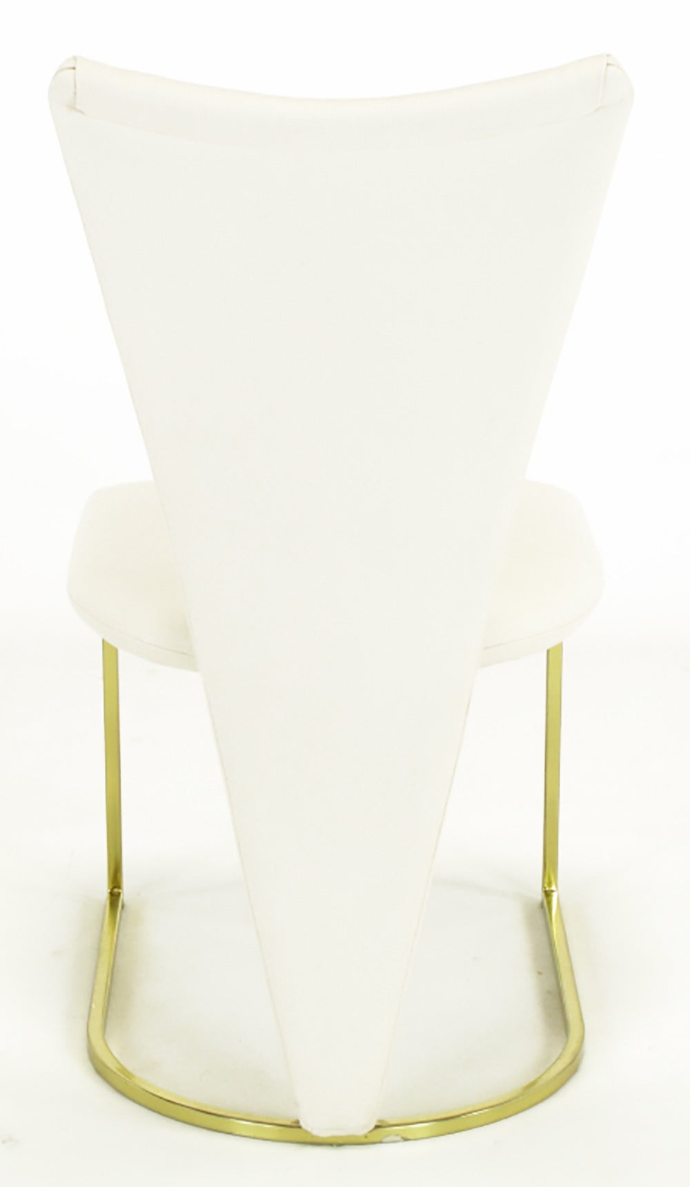 Six DIA Postmodern Brass and Wool Dining Chairs 1