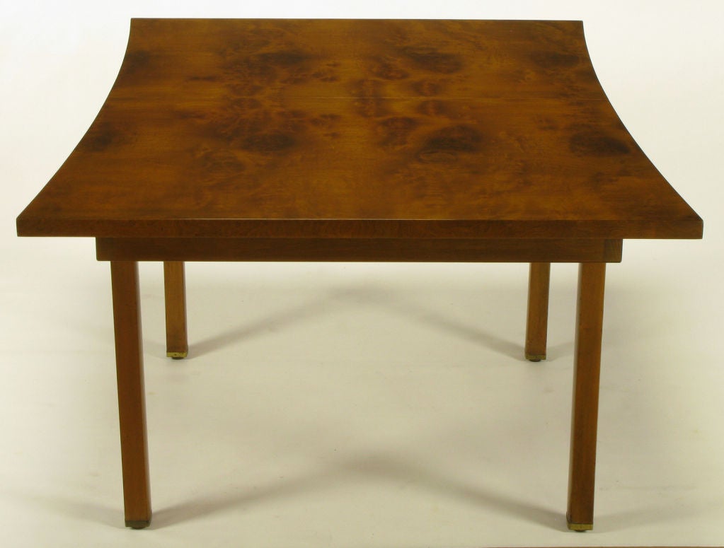 Harold Schwartz Burled Walnut Parabolic Form Dining Table. 4