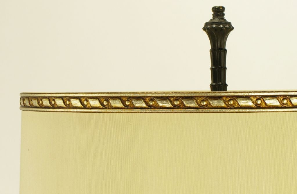 Sizable Bronze D'ore Quan Yin Table Lamp 4