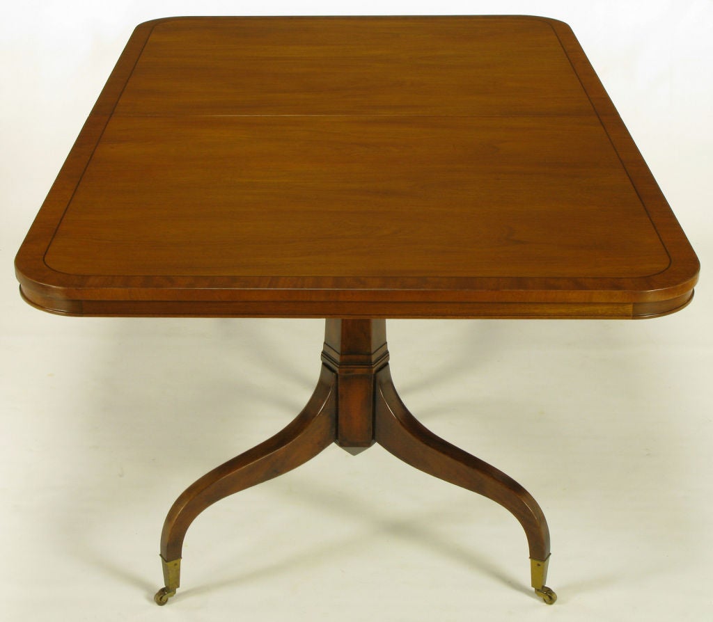 Kittinger Mahogany Dining Table With Unusual Double Pedestals 1