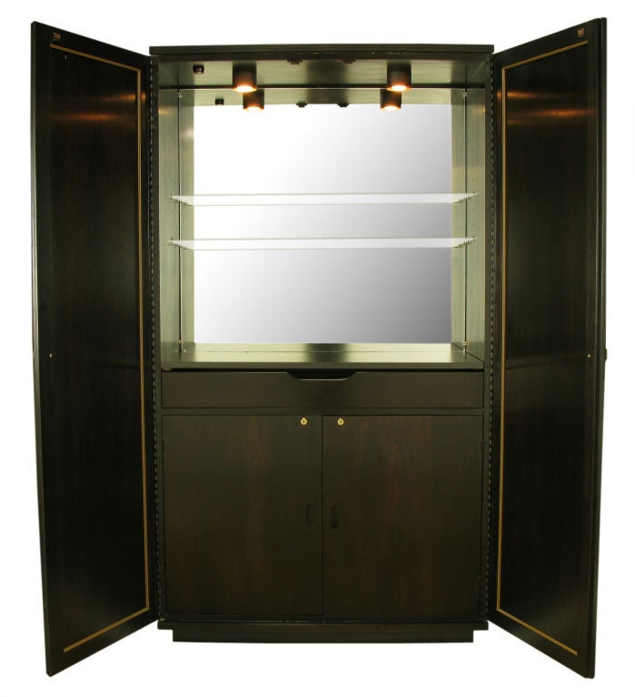 tall mirrored bar cabinet