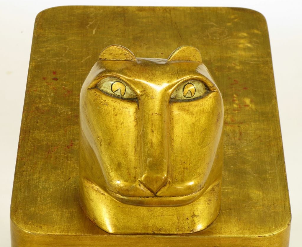 Carved & Gilt Wood Jaguar Table By Diseno Caaesa 1