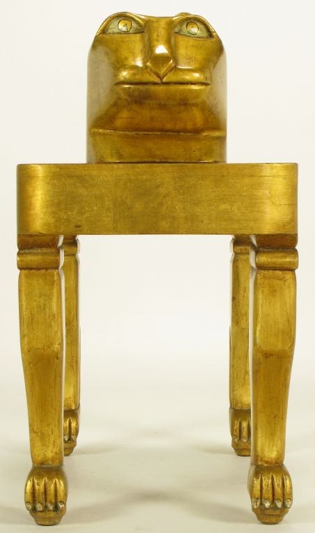 Carved & Gilt Wood Jaguar Table By Diseno Caaesa 2