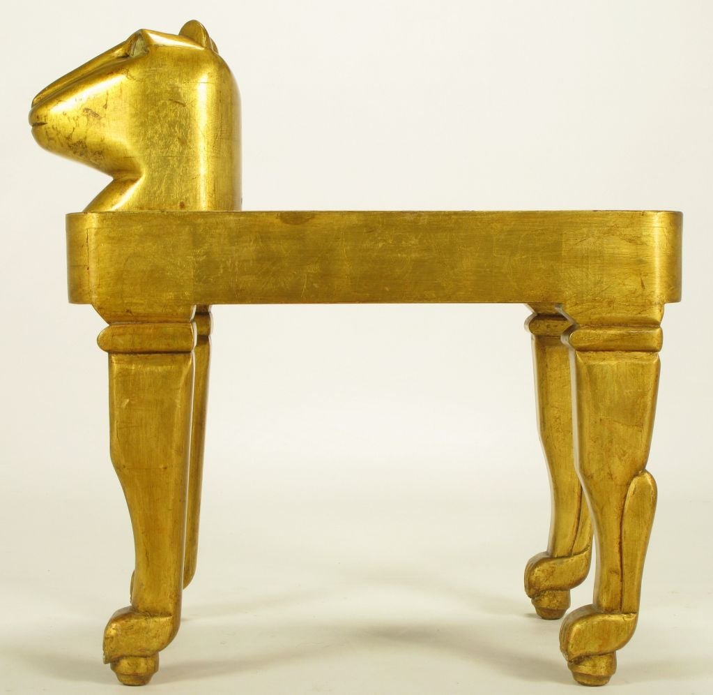 Carved & Gilt Wood Jaguar Table By Diseno Caaesa 3