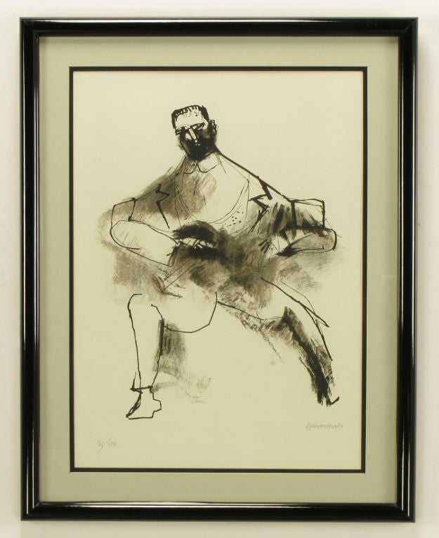 Abraham Rattner (1893-1978) Black & White Limited Print, Signed