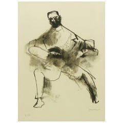 Abraham Rattner (1893-1978) Black & White Limited Print, Signed