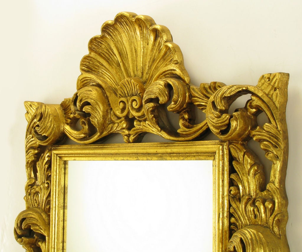 Resin French Regence Style Shell & Acanthus Leaf Mirror