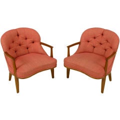 Pair Edward Wormley Janus Collection Lounge Chairs