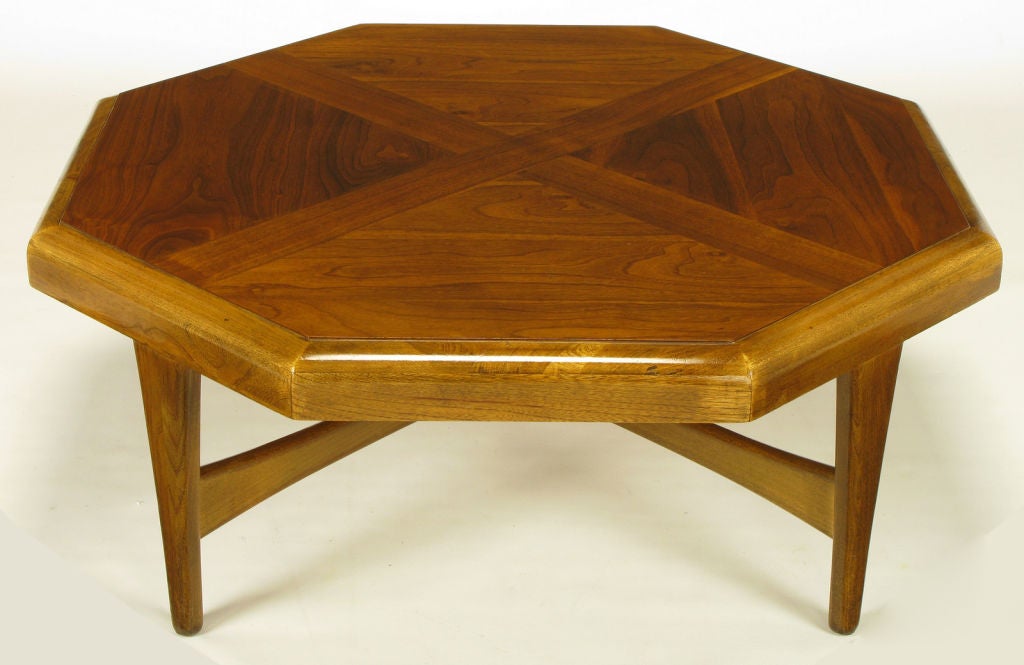 octagon wood coffee table