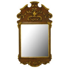 58" Carved Walnut Parcel Gilt Italianate Mirror. 2