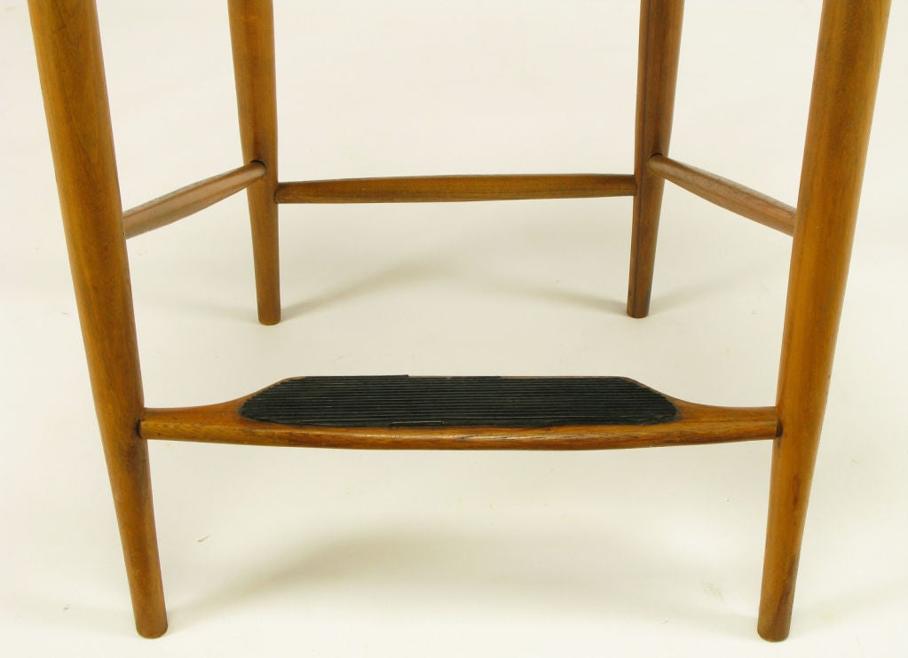 Teak & Rush Counter Height Barstool After Hans Wegner 3