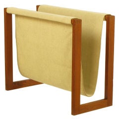 Teak & Canvas Magazine Rack