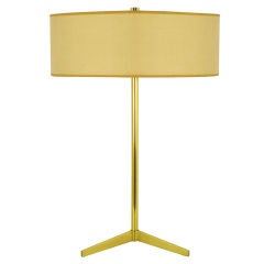 Brass Tripod Base Lightolier Table Lamp