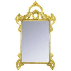 60" Italian Hand Carved & Gilt Wood Mirror. 8