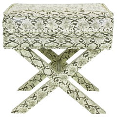 Faux Python X-Base Stool After Billy Baldwin.