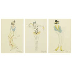 Set Three Walter Schnackenberg "Ballet Und Pantomime" Tinted Prints