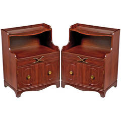 Pair of Grosfeld House Mahogany Nightstands 5