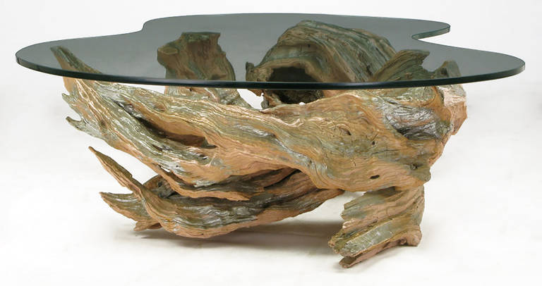 American Driftwood Form, Cast Resin Coffee Table
